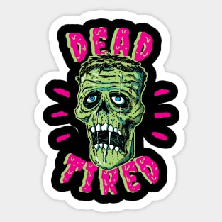 Dead tired zombie Sticker